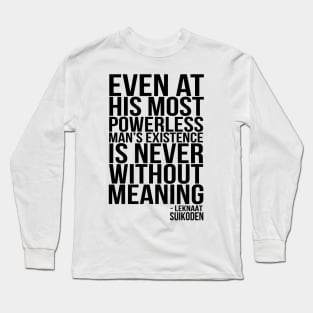 [Black] Leknaat's Quote Long Sleeve T-Shirt
